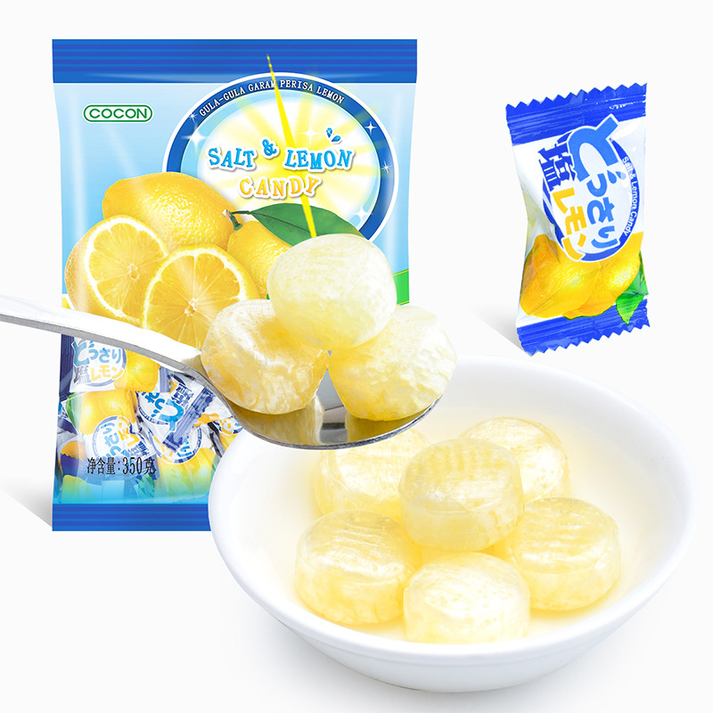 可康咸柠檬糖350g喜糖零食马来西亚进口糖果（新旧包装随机发）