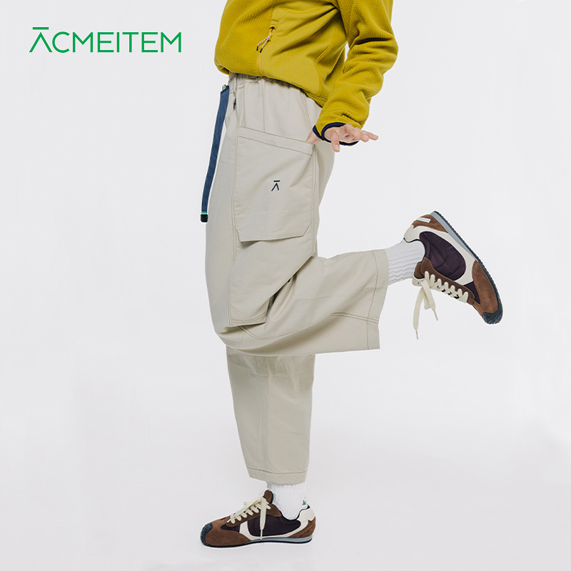 ACMEITEM爱棵米 户外女士休闲九分裤O型长裤运动纯棉扩版裤子