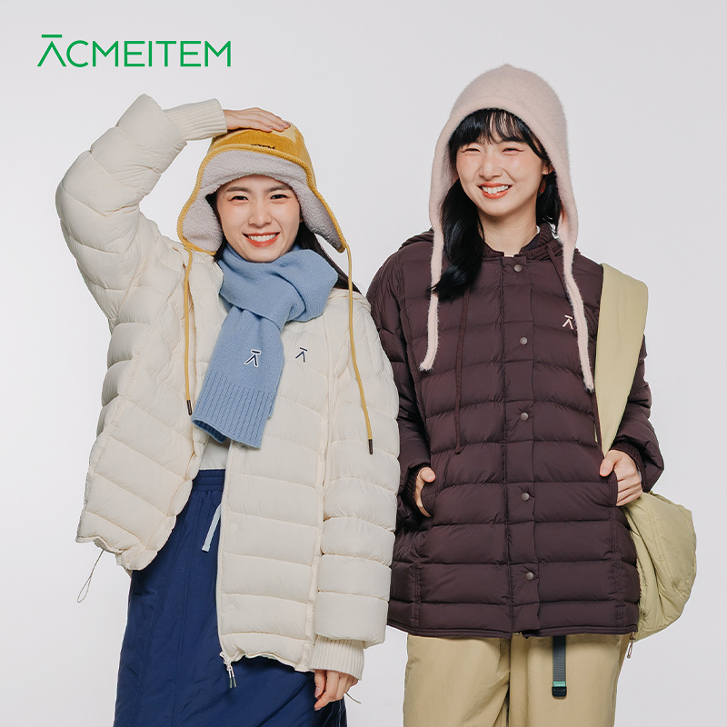 ACMEITEM爱棵米 户外女士排骨羽绒服可拆卸帽保暖扩版羽绒衣外套