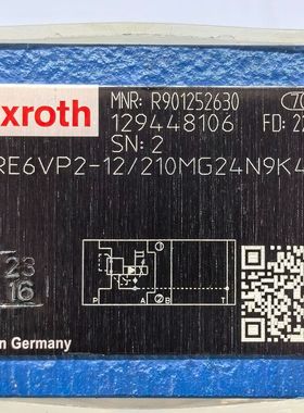 R901252630 ZDRE6VP2-1X/210MG24N9K4M # Rexroth//力士乐 ，比例
