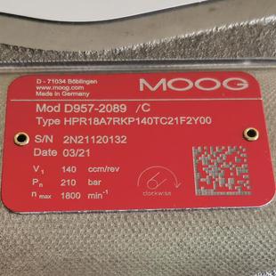 穆格 D957 MOOG HPR18A7RKP140TC21F2Y00 液压泵 2089