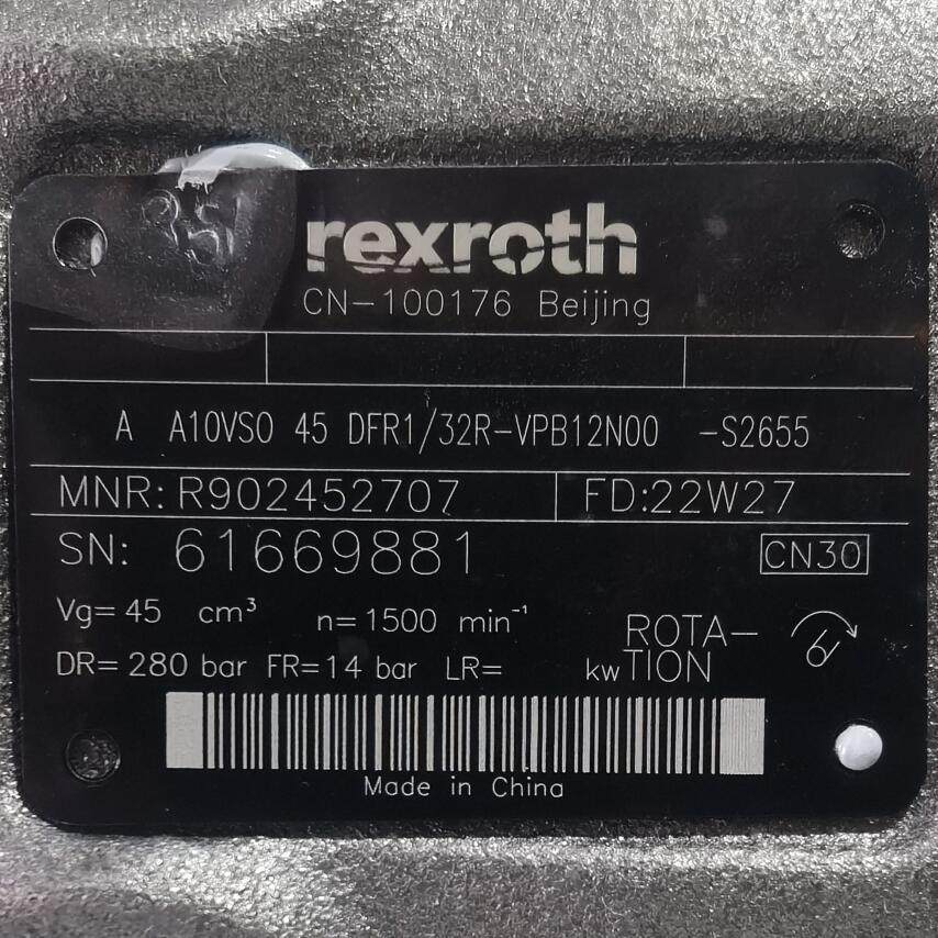 R902452707 AA10VSO45DFR1/32R-VPB12N00-S2655 # Rexroth