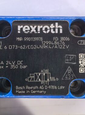 R901139978 4WE6D73-62/EG24N9K4/A12ZV # Rexroth液压阀