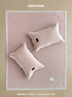 造卧zwow夏季凉席床席少女粉灰色冰丝席3件套抗菌防螨凉感席子女