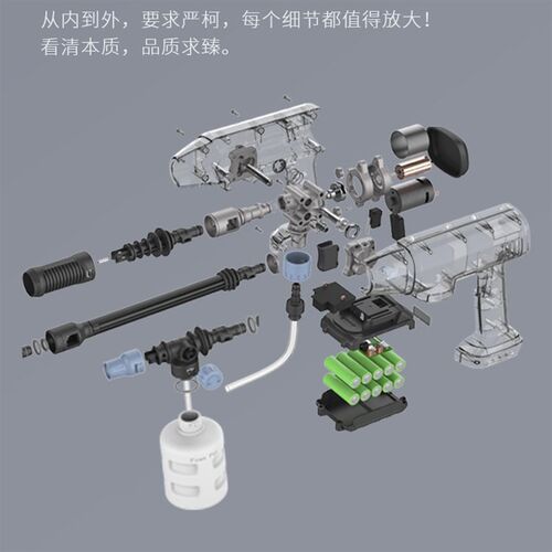 无线高压水枪 洗车神器便携式锂电洗车机 家用洗车泵喷.枪洗车工