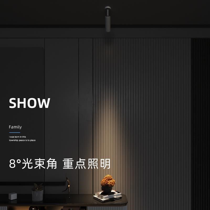 聚光射灯8度5盆景火锅店餐桌清吧logo墙明装小度数可调角度轨道灯,家装灯饰光源,明装射灯,淘宝优惠券,粉丝福利购,淘宝优惠卷