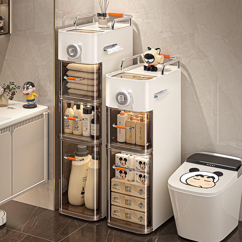 浴室夹缝柜卫生间置物架洗手间收纳柜马桶储物柜落地式厕所收纳架
