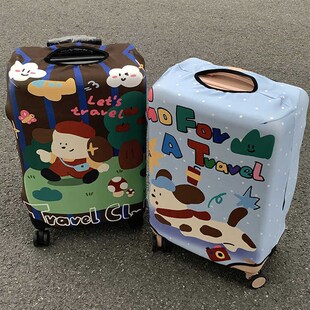 可爱出游好看保护套女创意加厚大号旅行箱旅游行李箱耐用弹力24寸