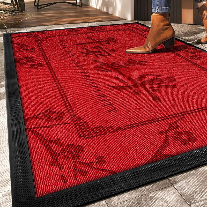 入户门地垫新款高级中式家用进门垫大门口地毯防滑可裁剪免洗脚垫