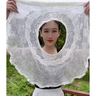 女夏季 套头坎肩旗袍贵妇针织罩衫 披肩冰丝防晒空调围巾Z外搭配裙