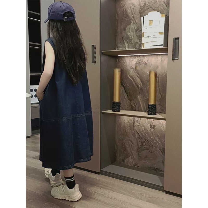 女童夏装连衣裙2024新款儿童牛仔裙背带裙夏季女孩洋气韩版裙子