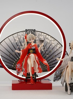 手办台灯现代LED装饰礼品二次元摆放置物DIY高档卧室台灯婚庆灯圈