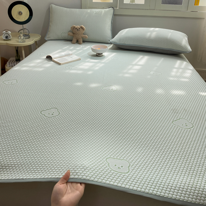 A类床单冰丝凉席三件套豆豆软空调席家用防滑儿童单人宿舍二件套