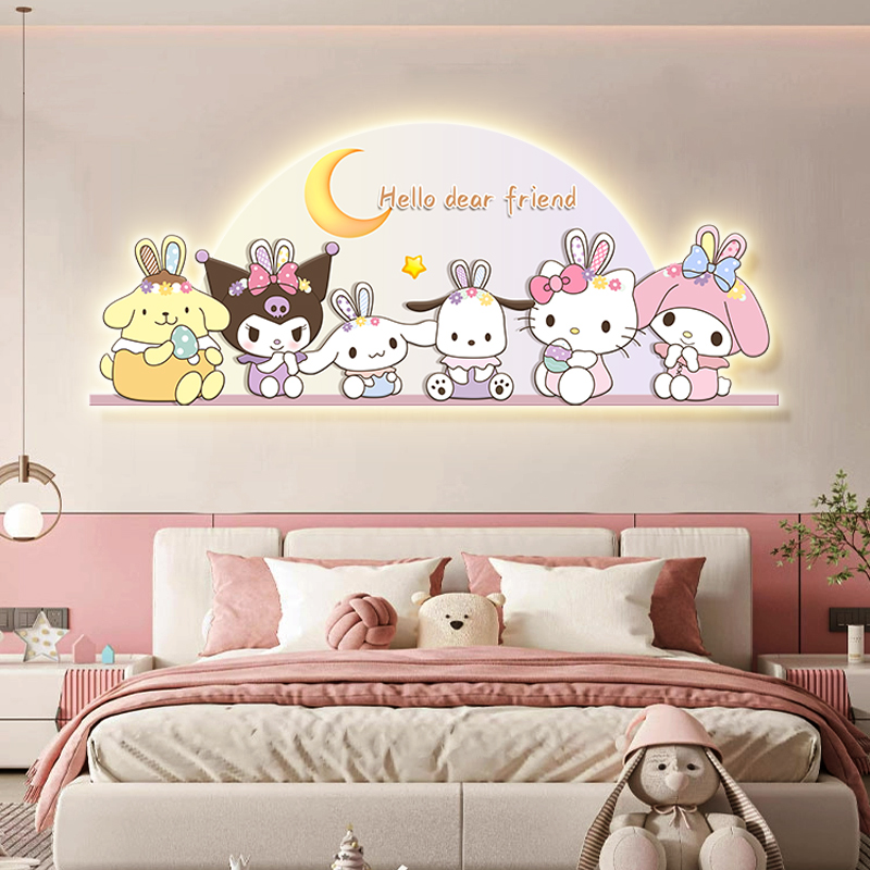 儿童女孩房装饰画灯画