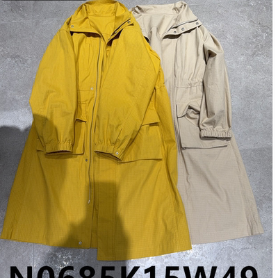 KOKO WANG 秋冬慵懒风抽绳户外工装风中长款风衣外套N0685K15W49
