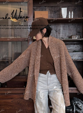 KOKO WANG琥珀流光轻奢慵懒风798克重羊毛针织开衫N6845H22Z02