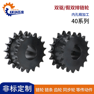 40系列链轮双排链轮 VLR01-12齿-VLR01-21齿定作齿轮链条SP40SD