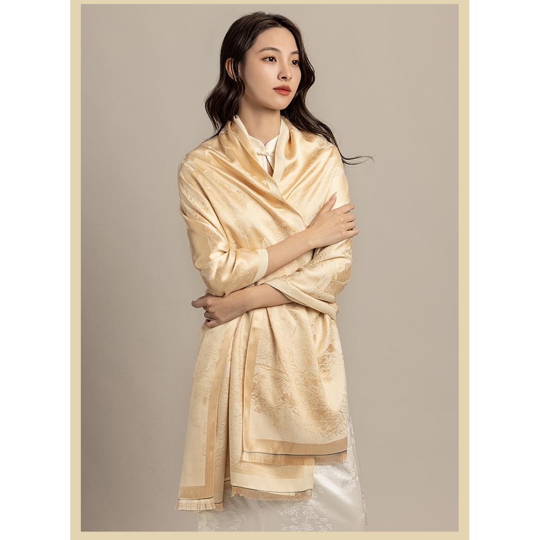 空调披肩围巾冬季女两用高级感外搭2025新款送妈妈长辈礼物围脖厚