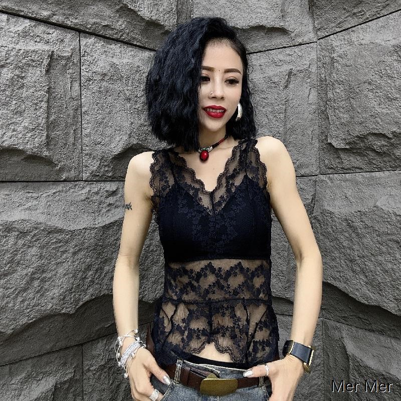 蕾丝美背内衣带胸垫中长款百搭抹胸宽肩H打底背心裹胸内搭-2256