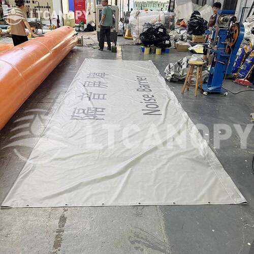 厂家直供灰色隔音屏障 日本东南亚音建筑施工噪防601布降量大从
