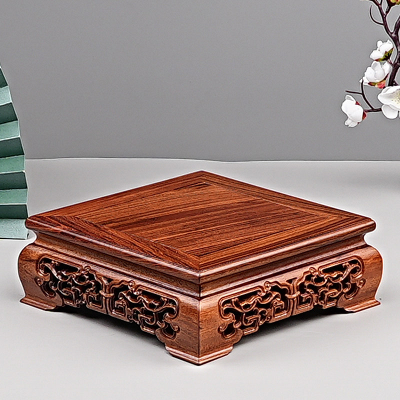 非洲酸枝底座摆件增高实木底座