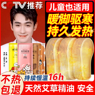 发热鞋 加热暖足贴脚可行走 垫自发热艾草恒温保暖冬季 儿童女生男士