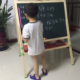 宝宝教学白 特大号儿c童画板双面升降磁性黑板家用办公双用支架式