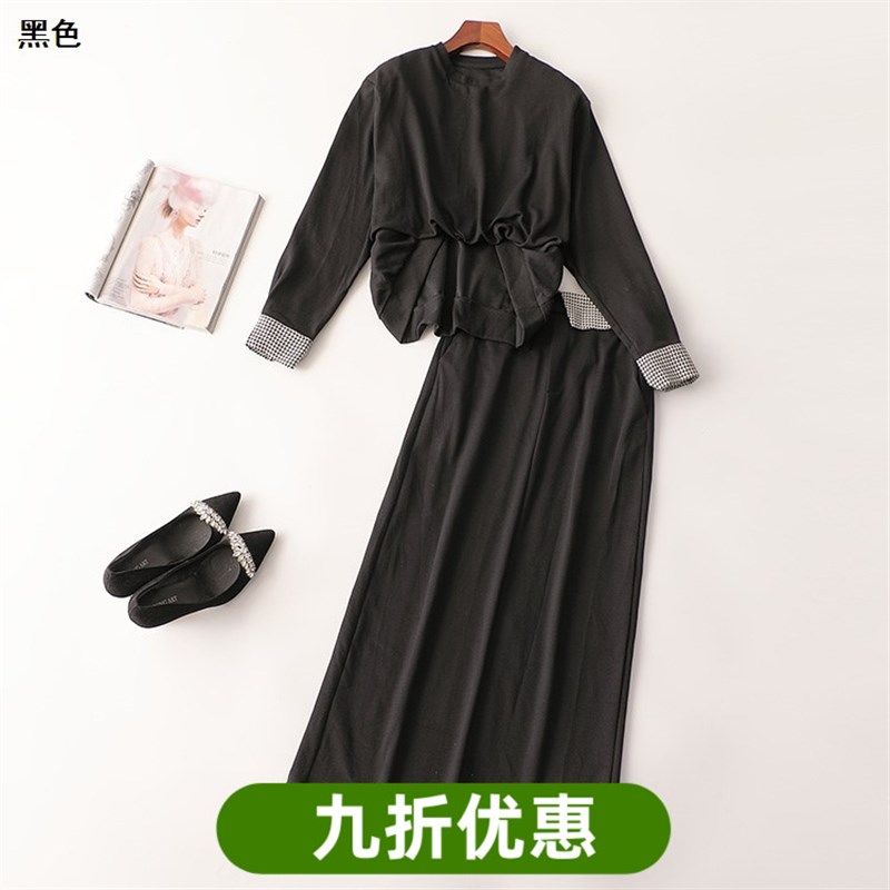 409802 秋卫衣半身裙套装 M深圳女长款长袖圆领