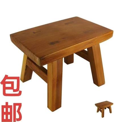 免安装复古色实木小凳子家用小凳子 矮凳结实耐用舞蹈凳子成人凳