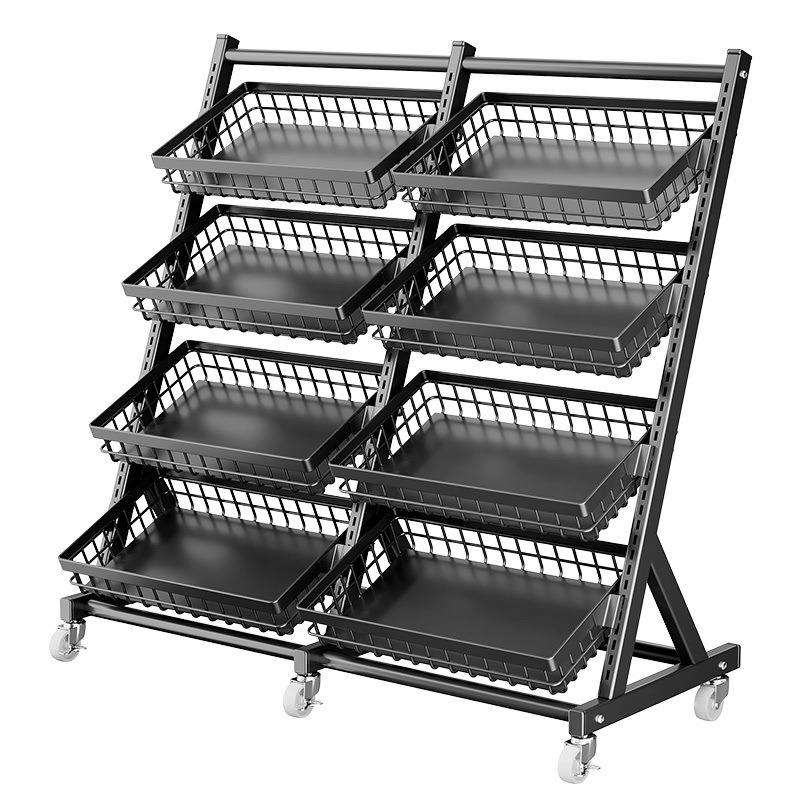 水果货架展示架超市蔬菜货架商用果蔬架多层置物架水果店阶梯式架