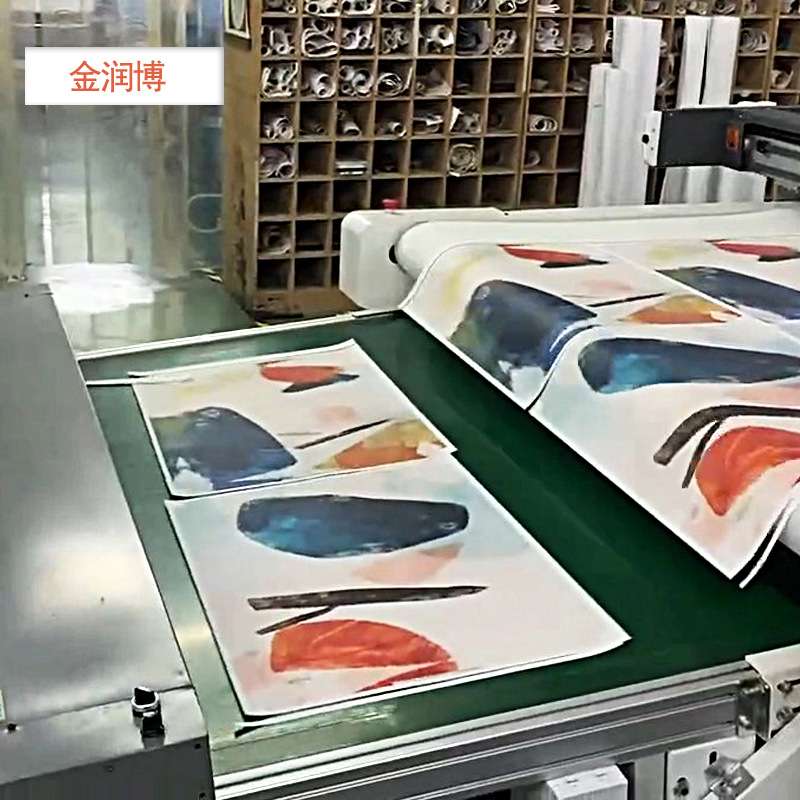 数码印花面料裁剪机 全自动油画布头巾布裁切机 帆布面料切割机