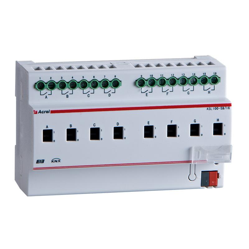 安科瑞ASL100-S8/16智能照明开关驱动器0-10V调光驱动器带按键