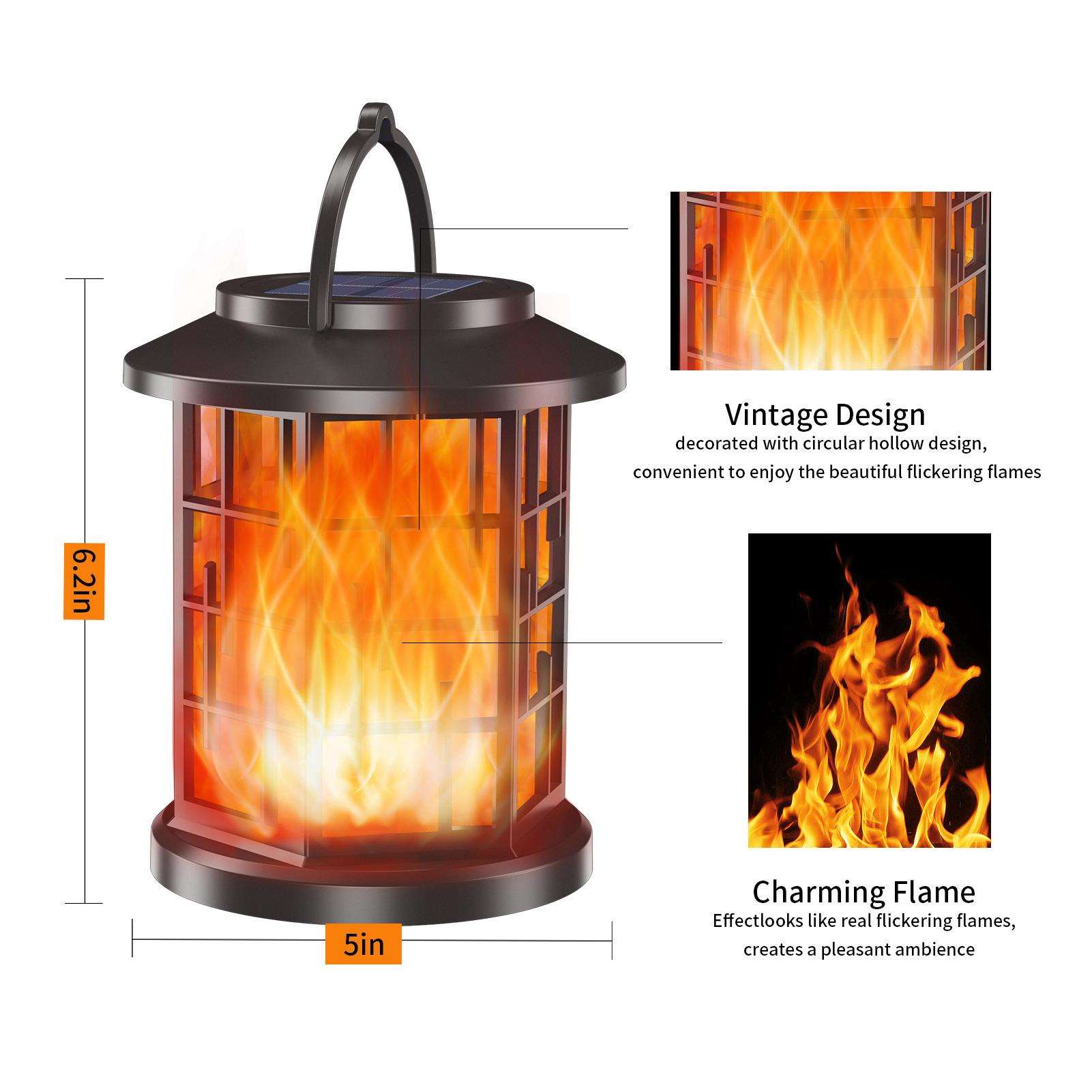 太阳能灯火焰户外挂插灯庭院火把灯花园草坪灯插地灯壁灯