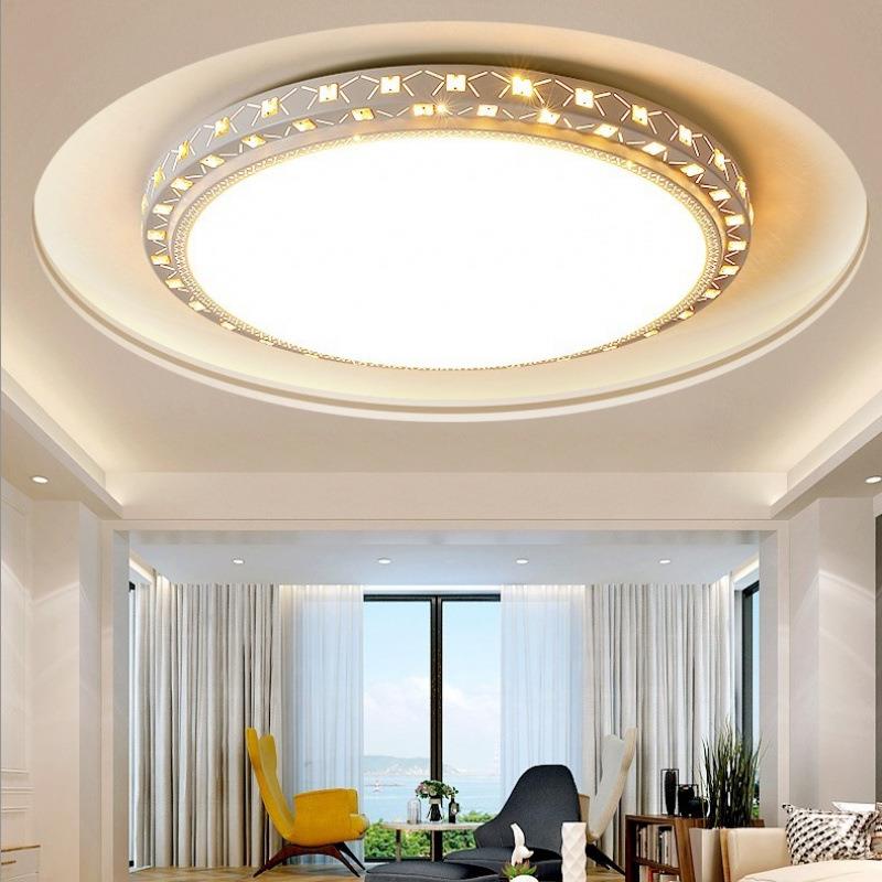 led吸顶灯家用客厅灯简约现代大气圆形大厅餐厅书房卧室灯具