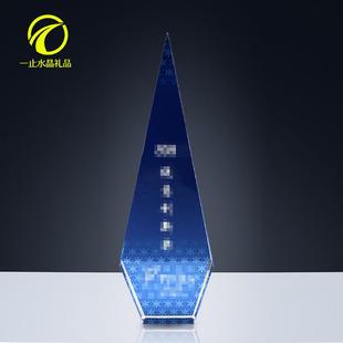 水晶彩印制作抗疫英雄奖杯致敬逆行者慈善爱心颁奖剑锋时刻创意牌