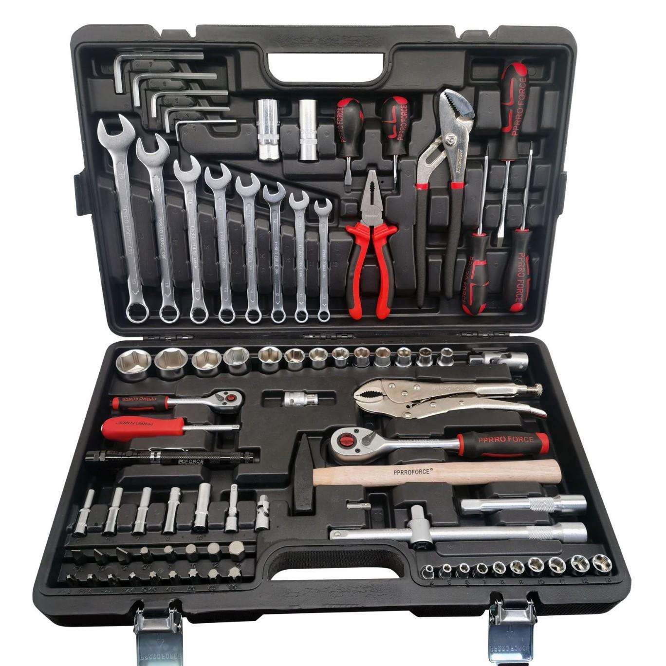 高品质铬钒钢83件套汽修工具组套扳手棘轮套筒组套全套83件套