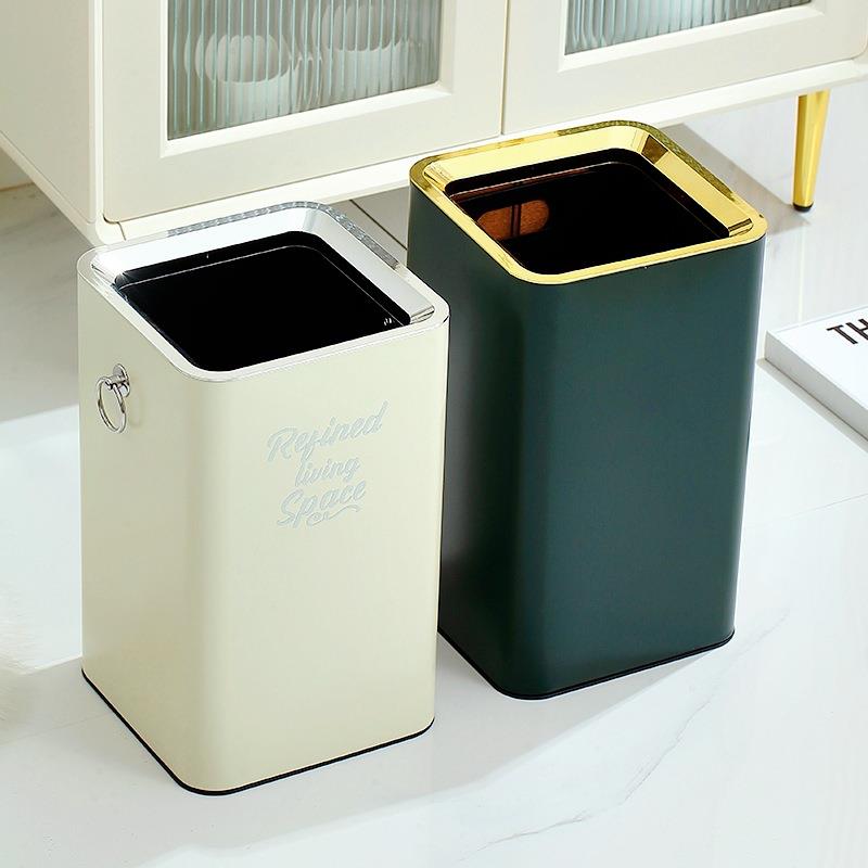 双层方形客房桶酒店客房垃圾桶家用客厅卧室不锈钢垃圾桶无盖厂家