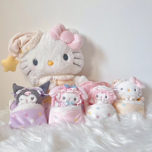 新品限定晚安好梦kt系列毛绒猫咪玩偶库洛米美乐蒂玉桂狗公仔挂件