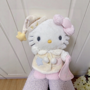 现货晚安好梦系列猫咪毛绒猫咪玩偶库洛米美乐蒂玉桂狗公仔挂件