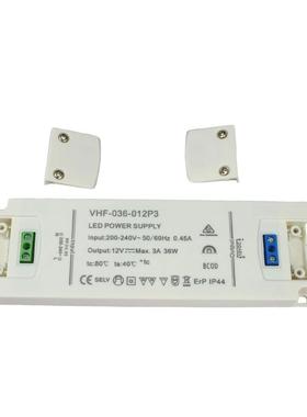 36W12V24V CE EMC CCC ROHS SAA ERP IP44 65塑料壳高PF薄LED电源
