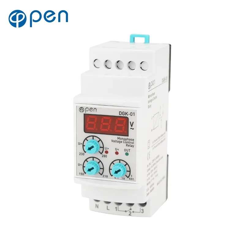 OPS10V-63旋钮可调自复式过欠压家用可调时间继电器断路器保护器