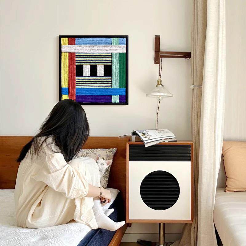 多巴胺风装饰画色彩美学小众艺术家居氛围感视觉创意客厅卧室挂画