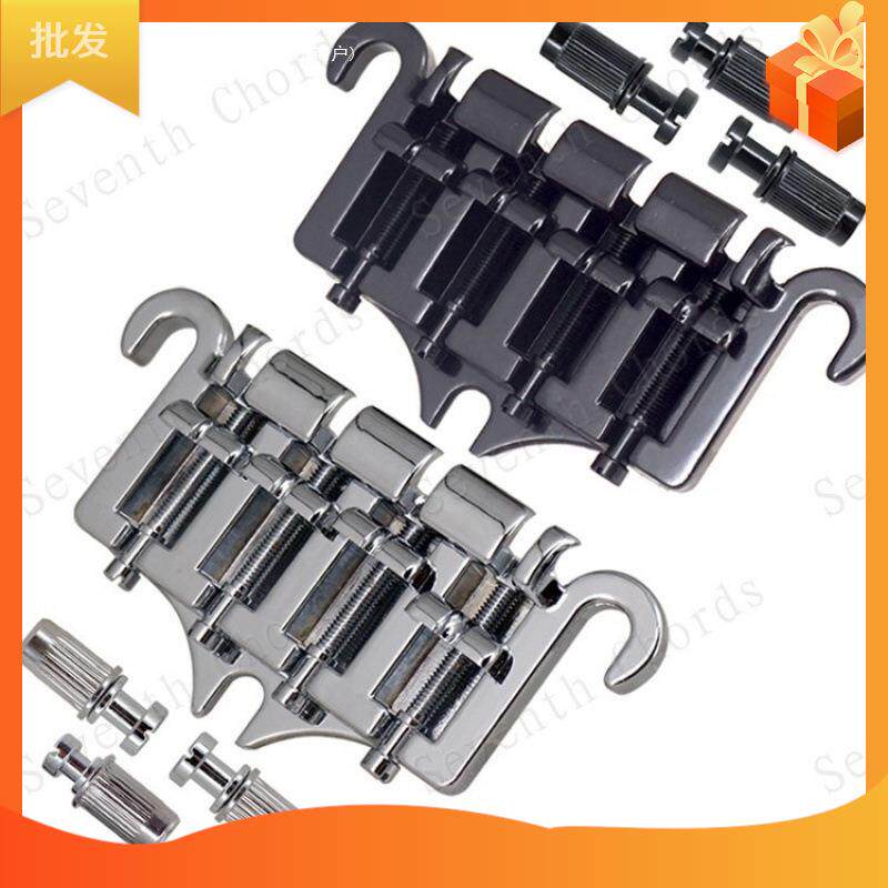 一体式羊角四弦电贝司琴桥拉弦板 4弦BASS贝斯弦桥 贝司配件BS-27