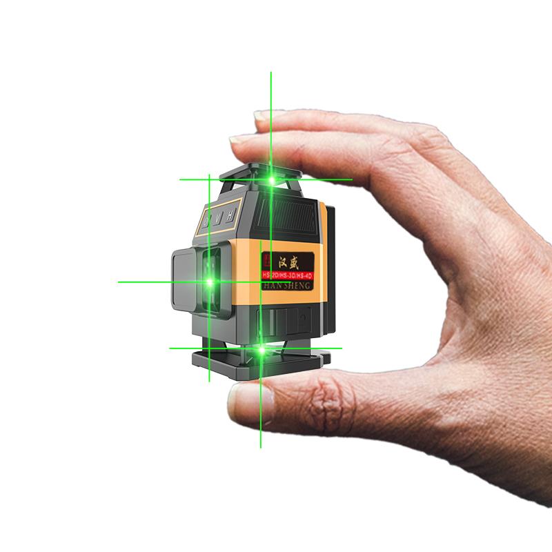 12线迷你水平仪迷小型绿光高精度强光细线红外线贴地仪贴墙仪