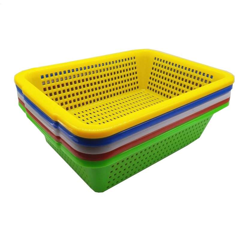 酒店餐厅配套洗菜篮子加厚长方形收纳盒漏筐双层沥水篮周转收纳框