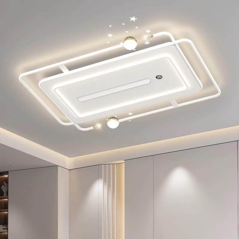 负离子无叶风扇灯吸顶客厅灯数显温度空气净化餐厅卧室房间风扇灯