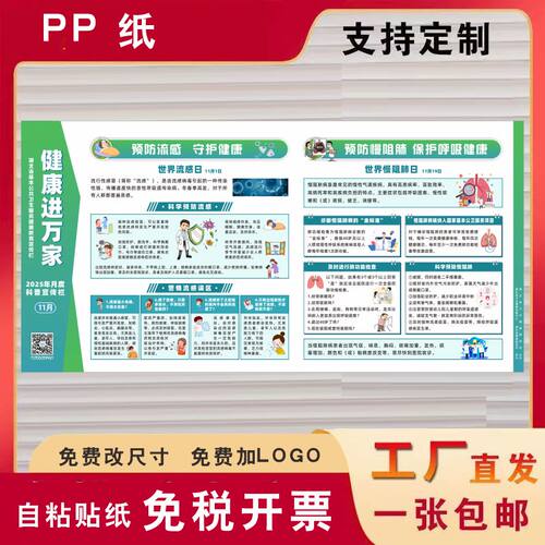 爱国卫生月主题宣传海报健康进万家科普宣传栏湖北专版