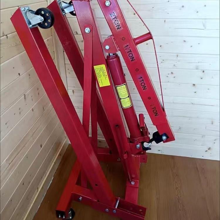 移动式小型吊机发动机吊架引擎小吊机液压起重机2吨汽修折叠吊车