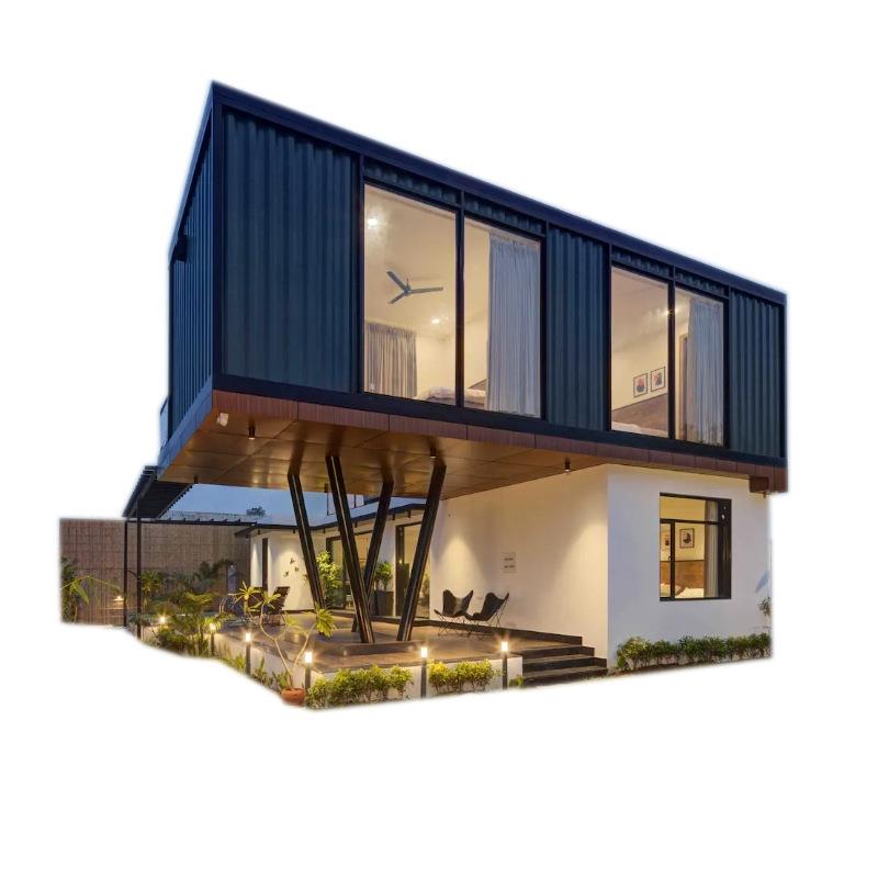 集装箱活动房屋设计建造厂家直销钢结构二层现代风格预制模块化