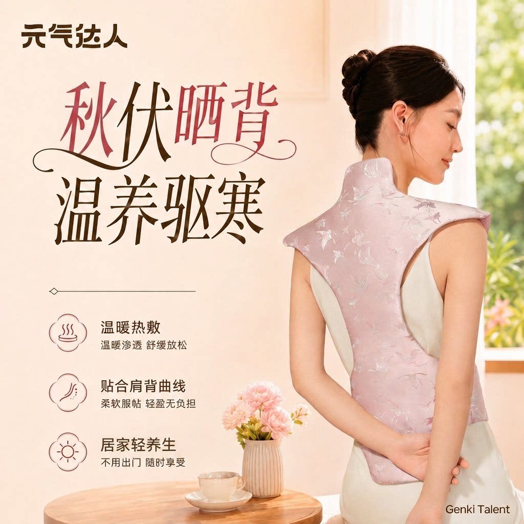 元气达人龙骨灸热敷包艾灸披肩图片